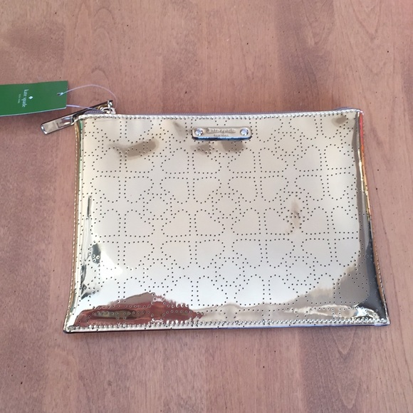 kate spade Accessories - Kate Spade ♠️ Gold clutch/pouch BRAND NEW